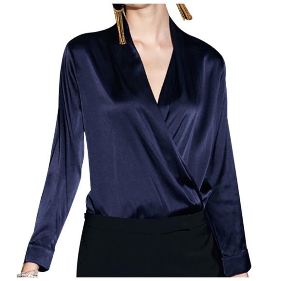 Silky Soft Draping Blouse Top - Picture 6 of 8